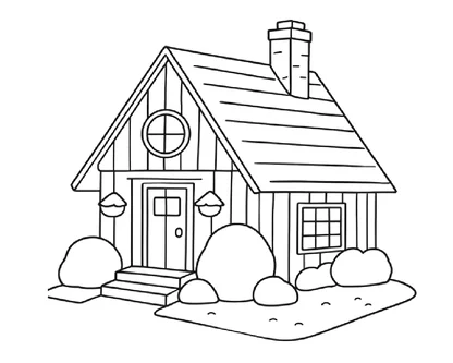desenhos de casas para colorir e imprimir para imprimir e colorir - imagem 8